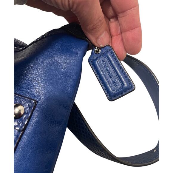 Vintage Coach Penelope Royal Blue Leather Crossbody Purse - Picture 5 of 7